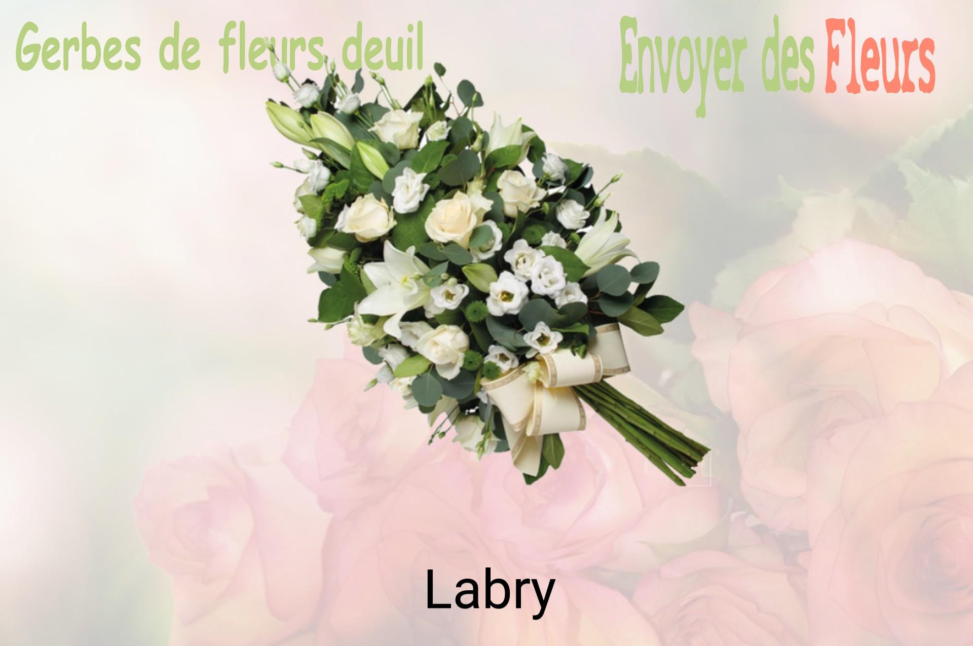 Gerbe de fleurs de deuil livrée à Labry